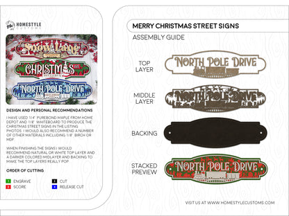 Christmas Street Signs